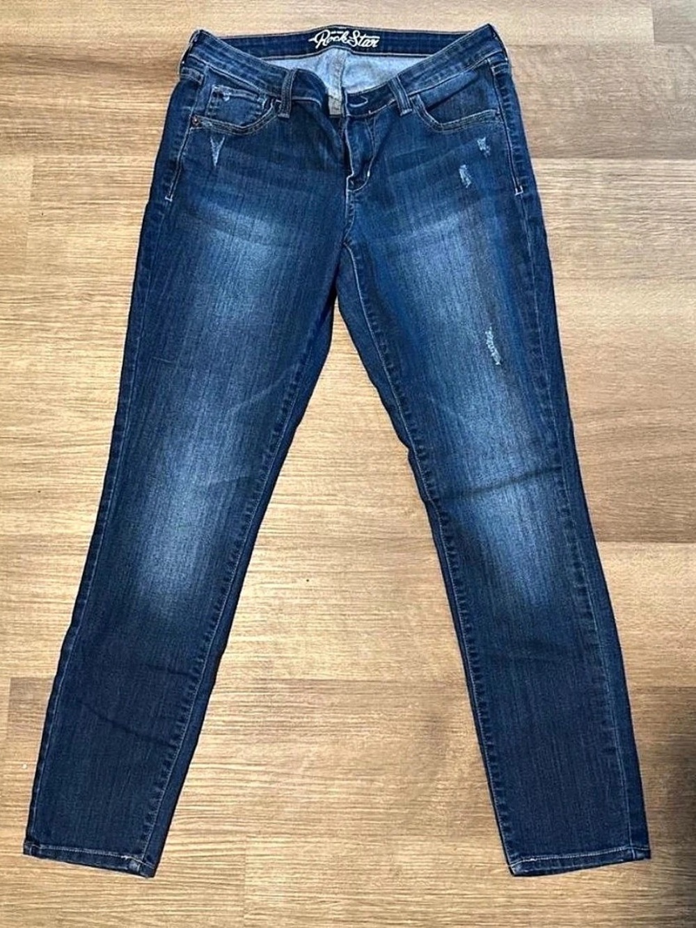 Old Navy Rock Star Mid-Rise Super Skinny Jeans Blue 12